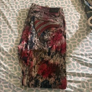 Men’s Distressed Tie-Dye Pocket Skirt with Stud Detail